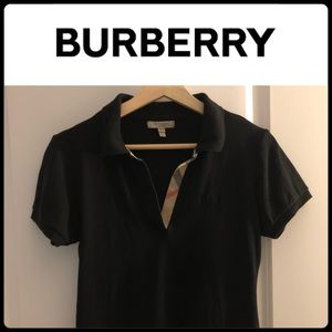 BURBERRY Short Sleeve Solid Black || Sz. S
